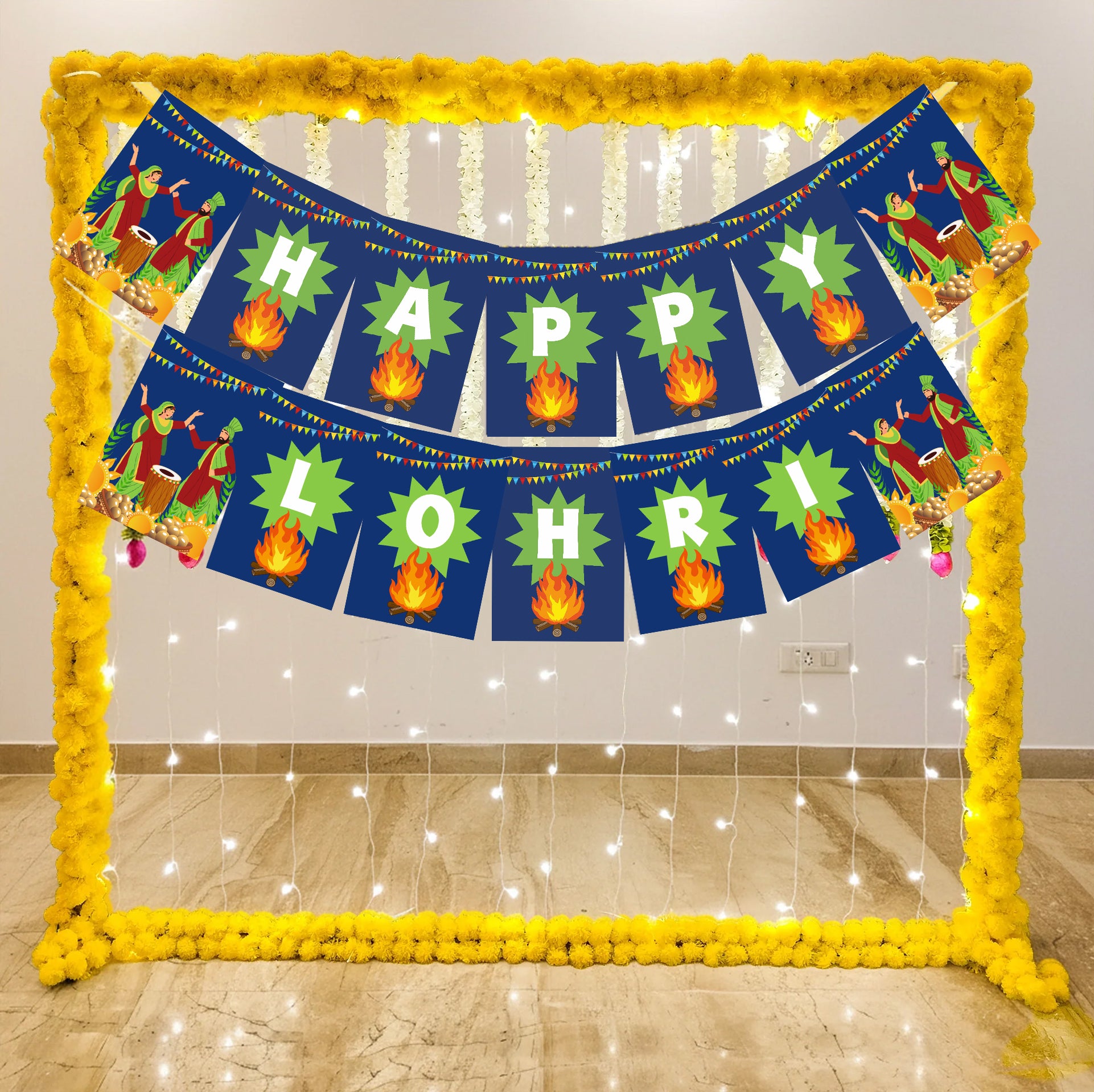 Happy Lohri  Banner or Buntings  for Decoration