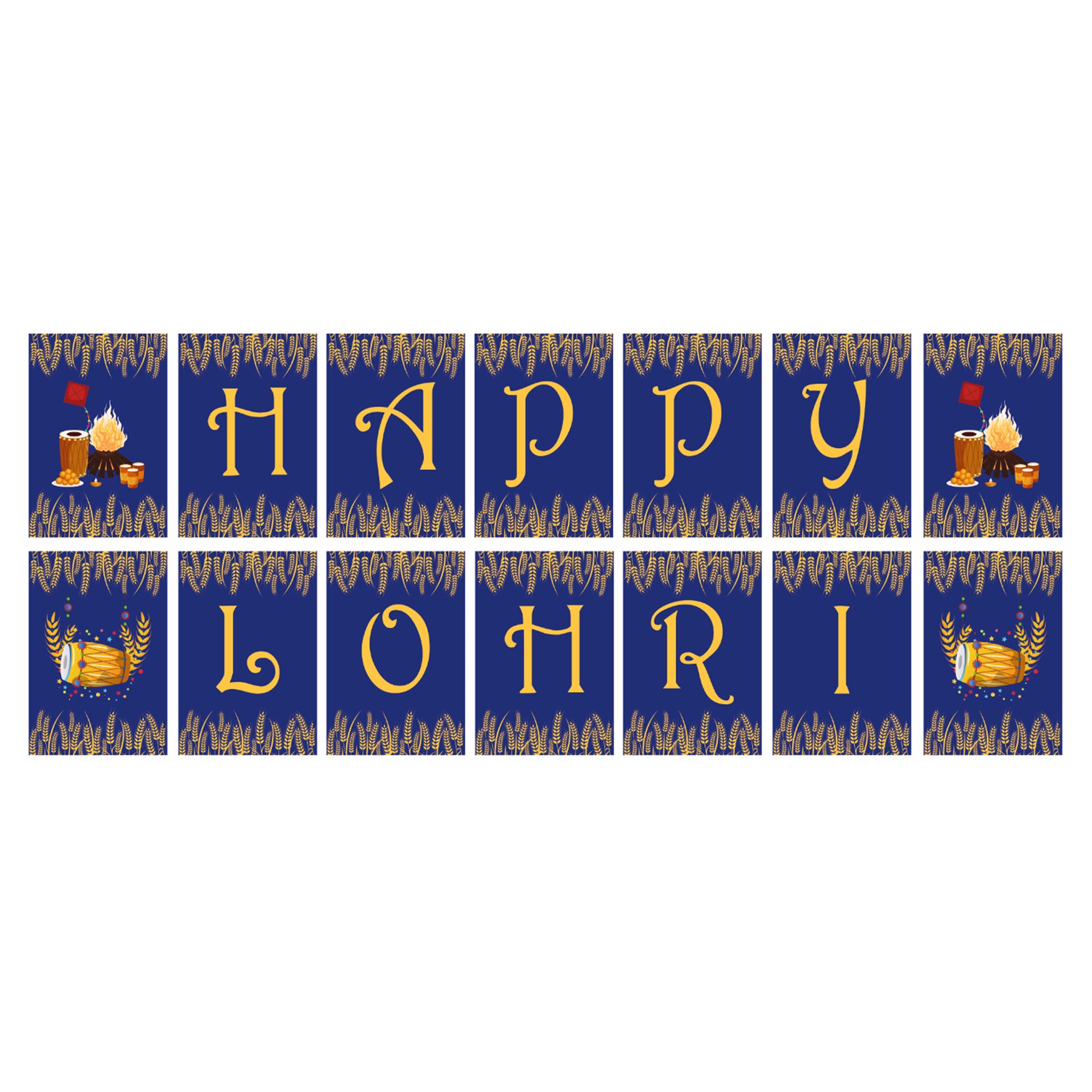 Happy Lohri  Banner or Buntings  for Decoration