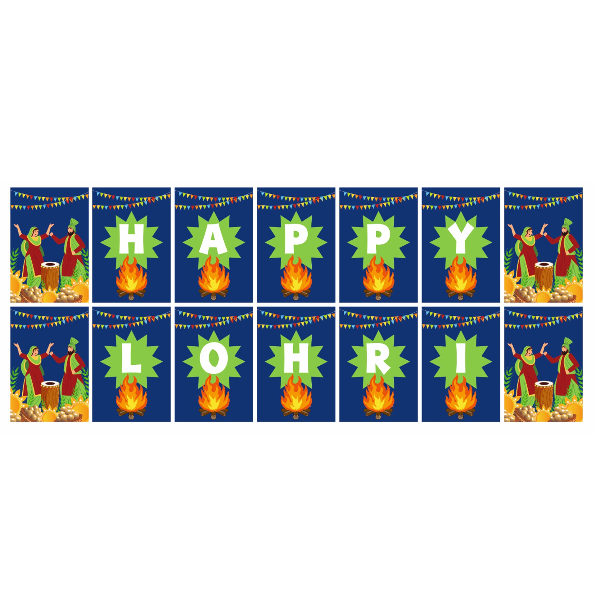 Happy Lohri  Banner or Buntings  for Decoration
