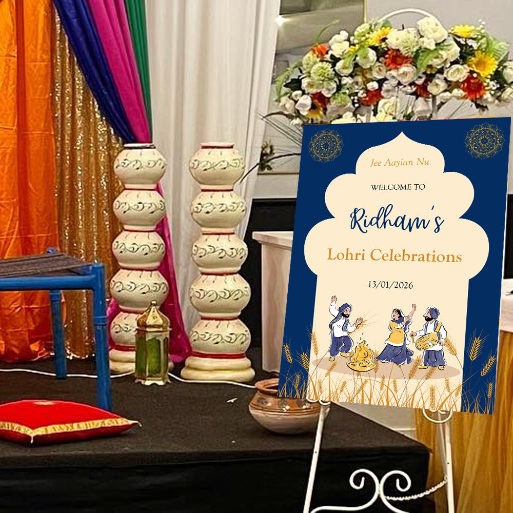 Lohri Party Personalized Yard Sign/Welcome Board