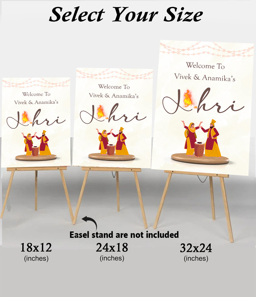 Lohri Party Personalized Yard Sign/Welcome Board
