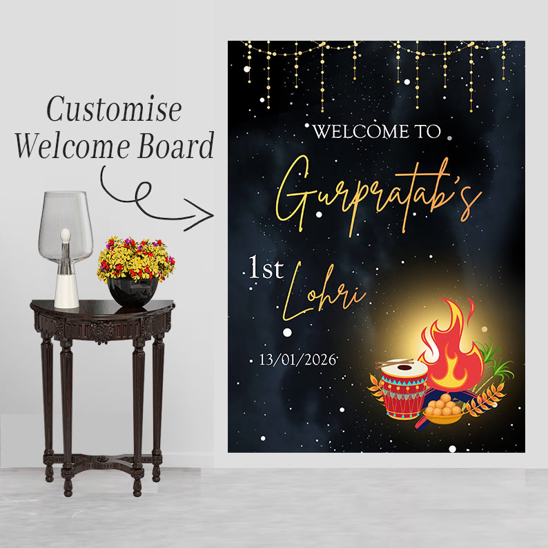 Lohri Party Personalized Yard Sign/Welcome Board (Copy)