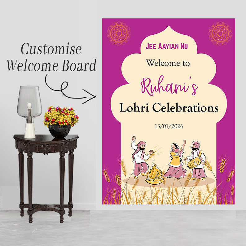 Lohri Party Personalized Yard Sign/Welcome Board
