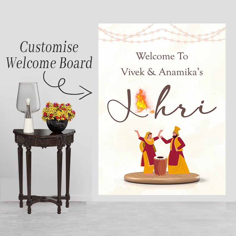 Lohri Party Personalized Yard Sign/Welcome Board
