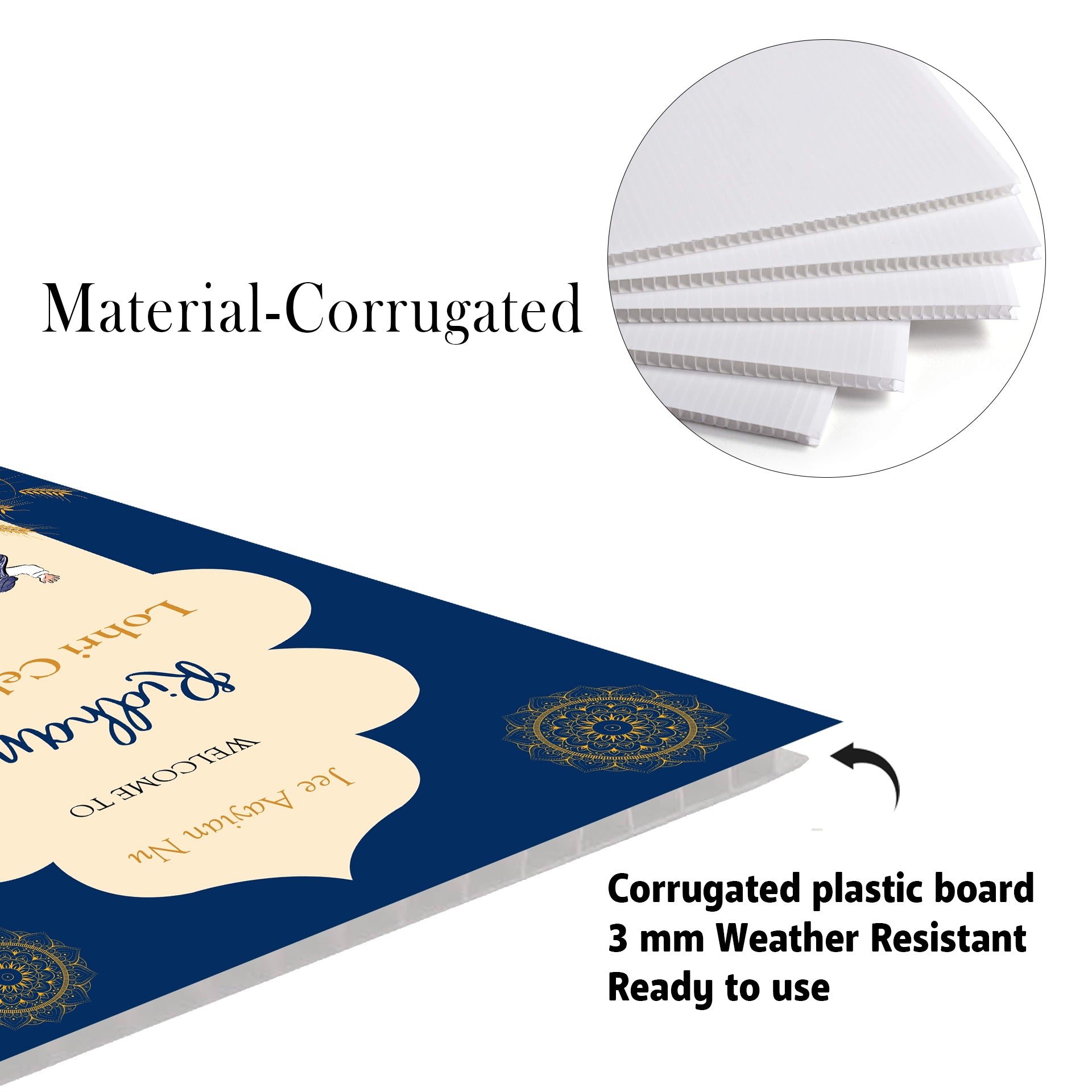 Lohri Party Personalized Yard Sign/Welcome Board