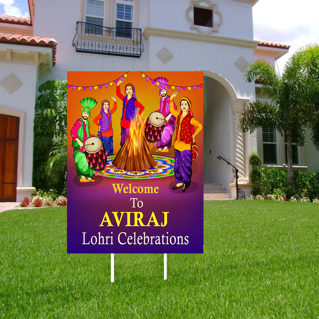 Lohri Party Personalized Welcome Board