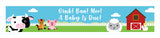 Farm Animal Birthday Party Long Banner for Decoration