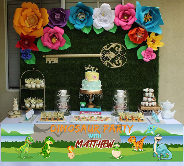 Dinosaur Theme Birthday Party Long Banner for Decoration