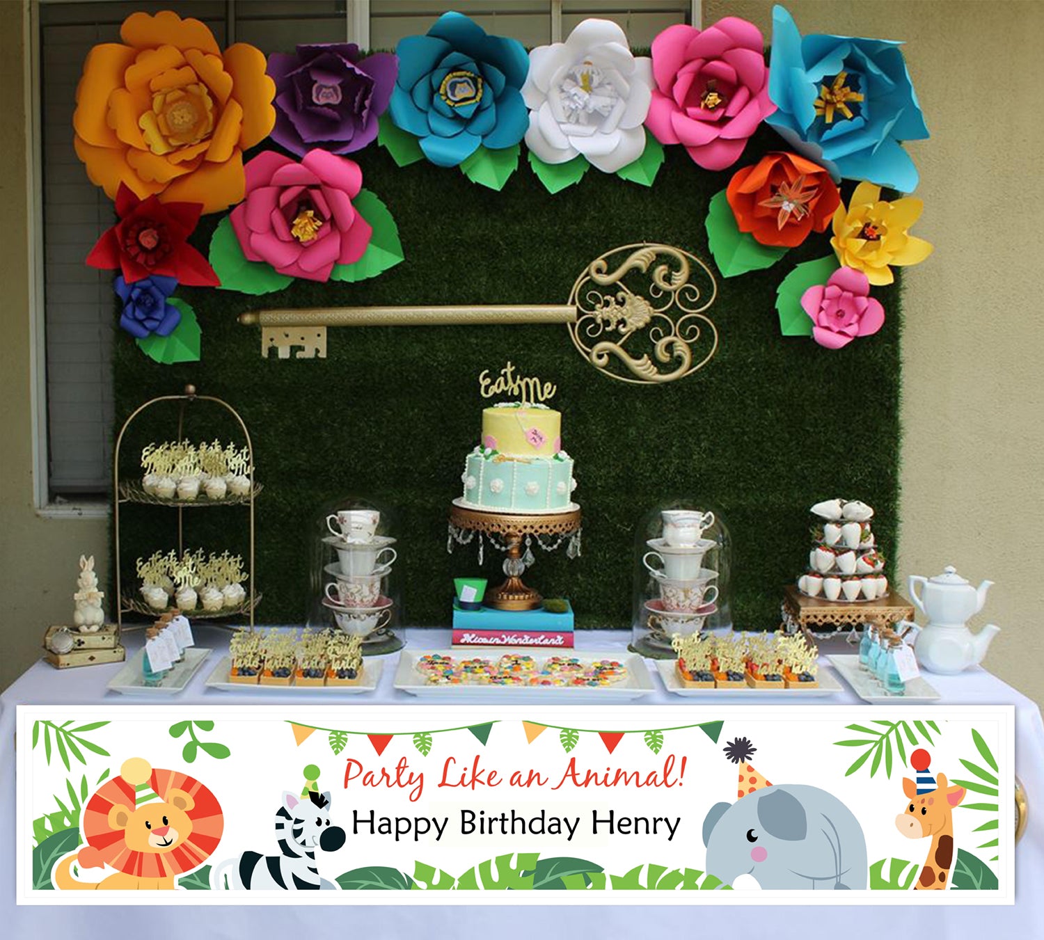 Jungle Safari Theme Birthday Party Long Banner for Decoration