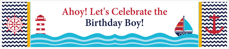 Nautical Birthday Party Long Banner for Decoration