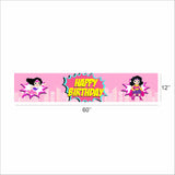 Super Girl Birthday Party Long Banner for Decoration