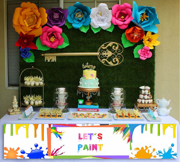 Art and Paint Birthday Party Long Banner for Decoration