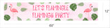 Flamingo Birthday Party Long Banner for Decoration