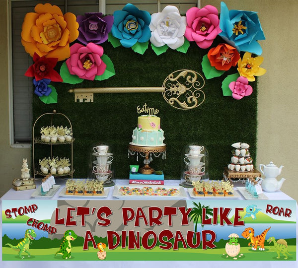 Dinosaur Theme Birthday Party Long Banner for Decoration