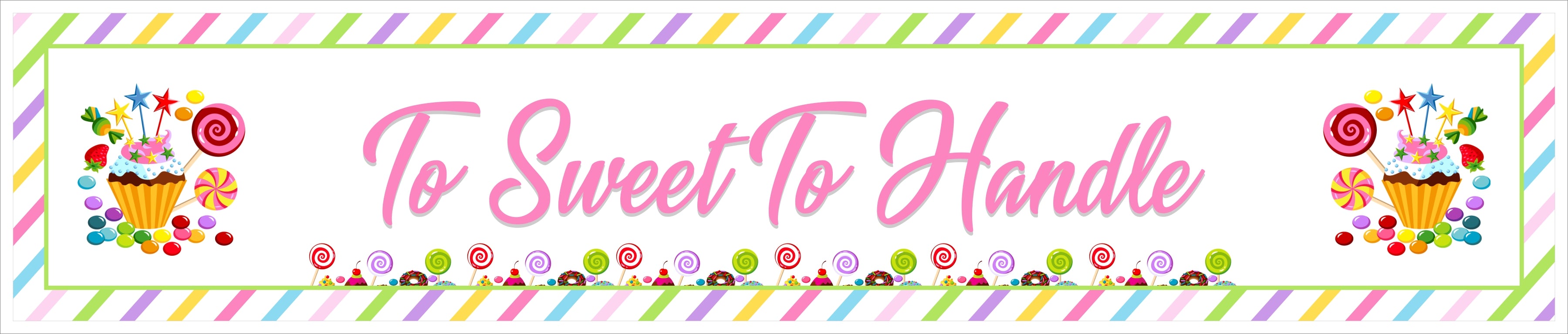 Candyland Birthday Party Long Banner for Decoration