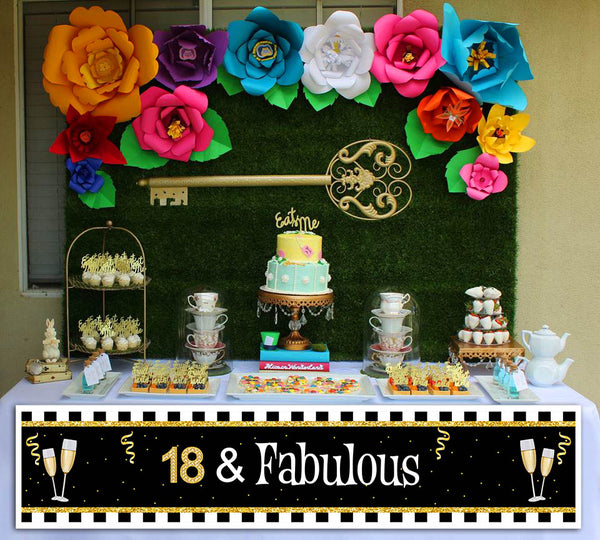 18th Birthday Party Long Banner for Decoration