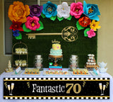 70th Theme Birthday Party Long Banner for Decoration