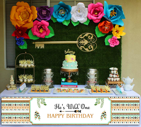 Wild One Birthday Party Long Banner for Decoration