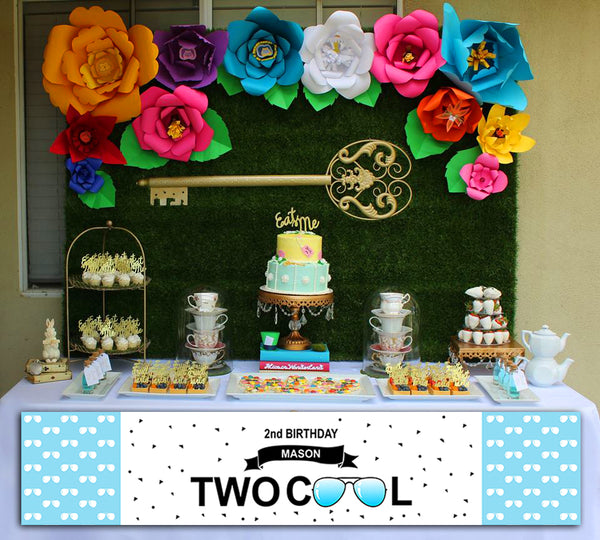 Two Cool Party Theme Party Long Banner for Decoration