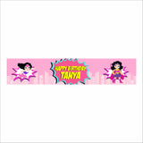 Super Girl Birthday Party Long Banner for Decoration