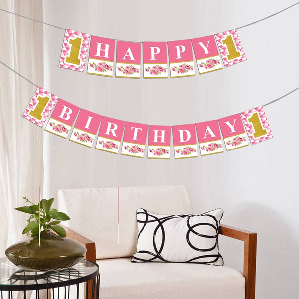 One Is Fun Theme  Birthday Party Banner for Decoration