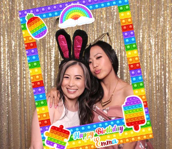 Pop It Birthday Party Selfie Photo Booth Frame