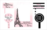 Paris Theme  Birthday Party Selfie Photo Booth Frame