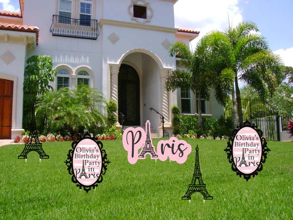 Paris Theme Birthday Party Cutouts