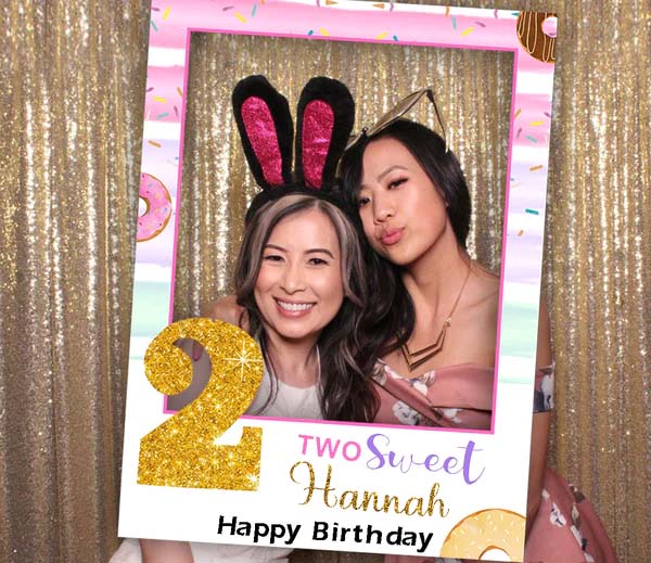 Two Sweet Theme Birthday Party Selfie Frame/Photo Booth Frame