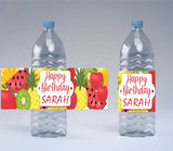 Twotti Fruity Theme Birthday Party Water Bottle Labels