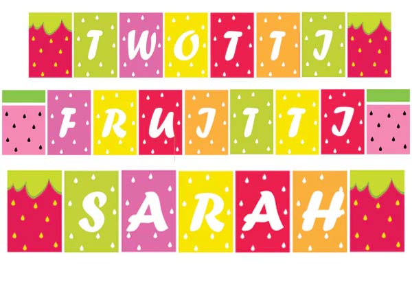 Twotti Fruity Theme Birthday Party Banner for Decoration