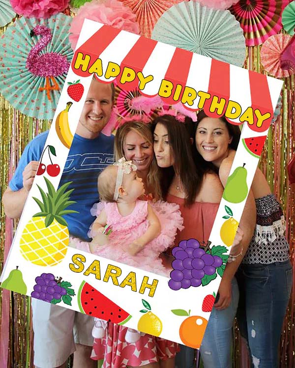 Twotti Fruity Theme Birthday Party Selfie Frame/Photo Booth Frame