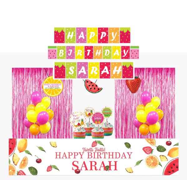 Twotti Fruity Birthday Party Decoration Kit - Personalized