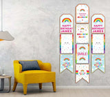 Rainbow Theme Birthday Paper Door Banner or for Wall Decoration.