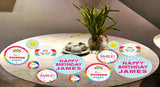 Rainbow Theme Birthday Party Table Confetti