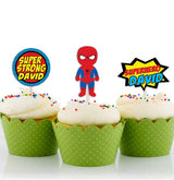 Super Hero Birthday Party Cupcake Toppers for Decoration