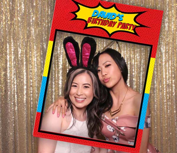 Super Hero Birthday Party Selfie Photo Booth Frame