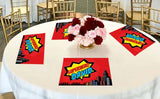 Super Hero Theme Birthday Table Mats for Decoration