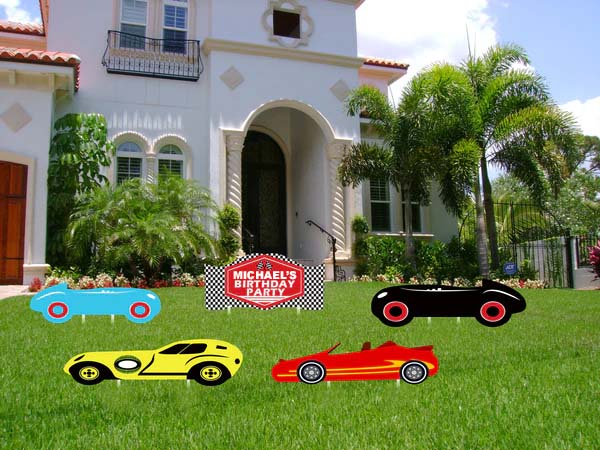 Racing Car Theme Birthday Party Cutouts