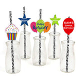 Joyful Party Birthday Paper Decorative Straws