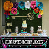 Rockstar Theme Birthday Party Long Banner for Decoration