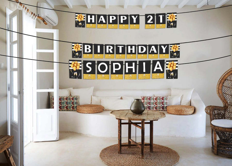 21st Birthday Party Banner for Decoration