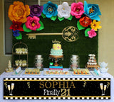 21st Theme Birthday Party Long Banner for Decoration