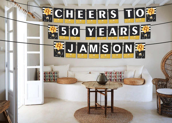 50th Birthday Party Banner for Decoration