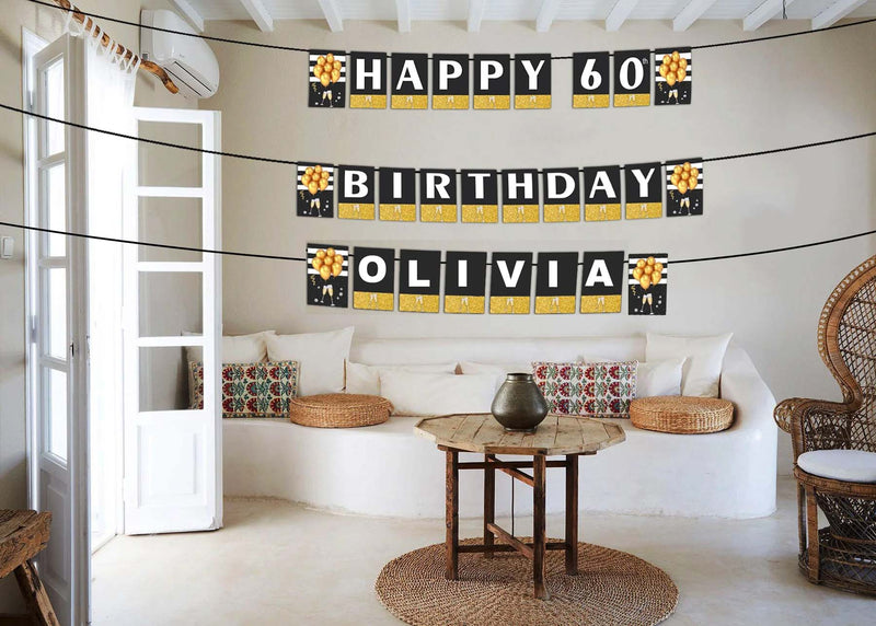 60th Birthday Party Banner for Decoration