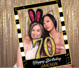 70th Theme Birthday Party Selfie Photo Booth Frame