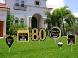 80th Theme Birthday Party Cutouts