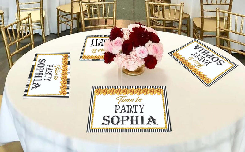 80th Milestone Theme Birthday Table Mats for Decoration