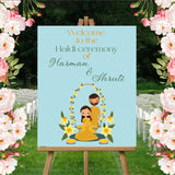 Haldi Ceremony Welcome Board for Decoration