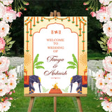 Indian Wedding Ceremony Welcome Board for Decoration